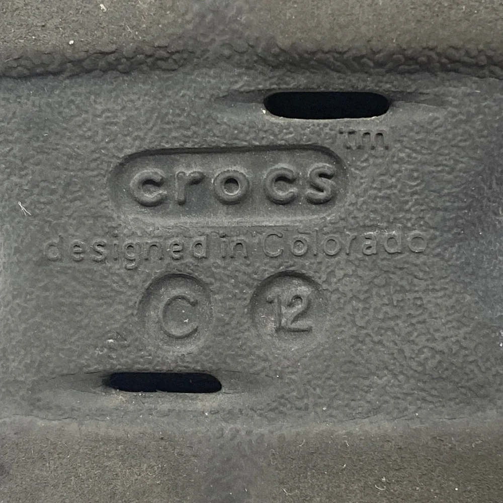 Crocs Echo Clog Black Sporty Streetwear Sandals C12 Kids 207937-001
